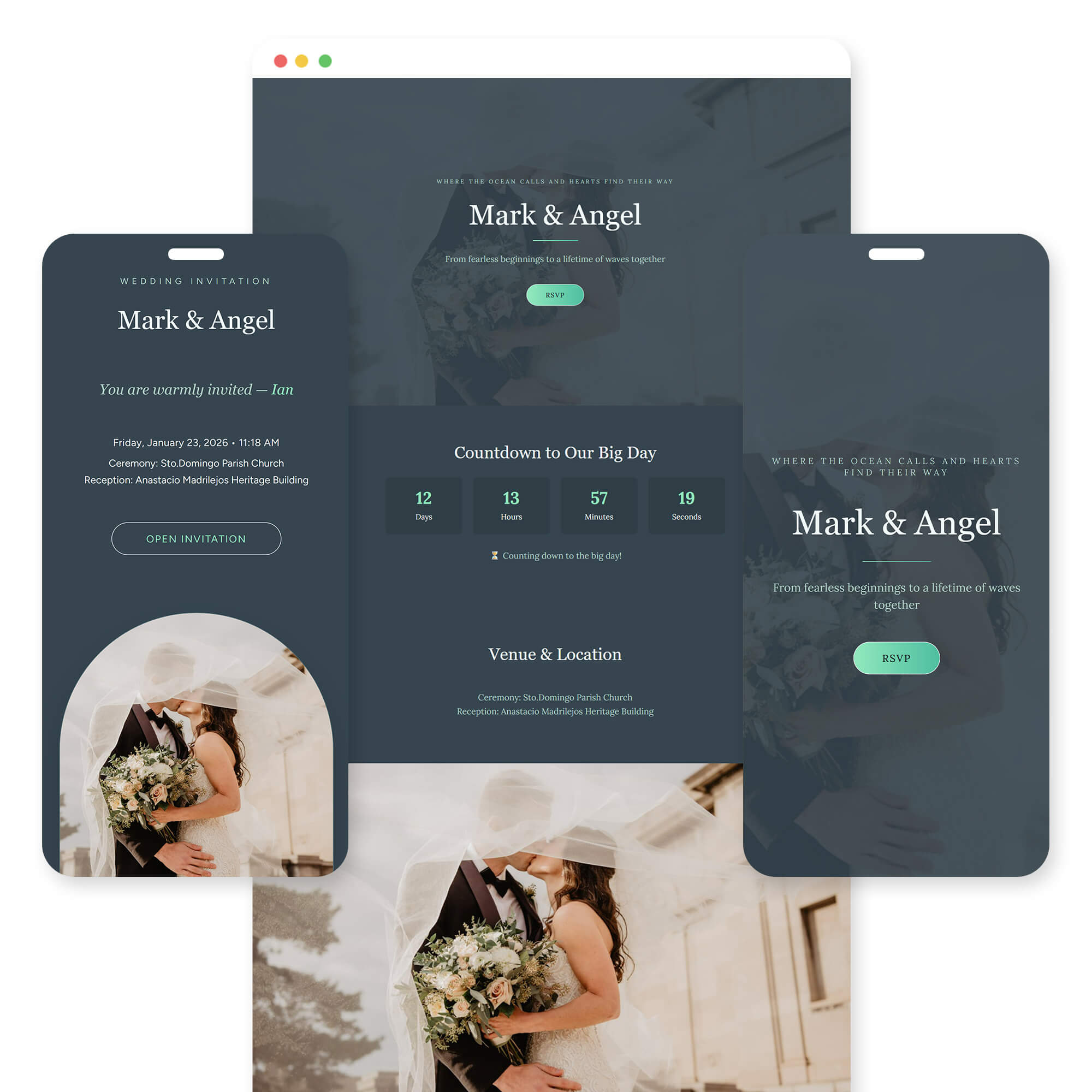 Baler - Wedding invitation template preview