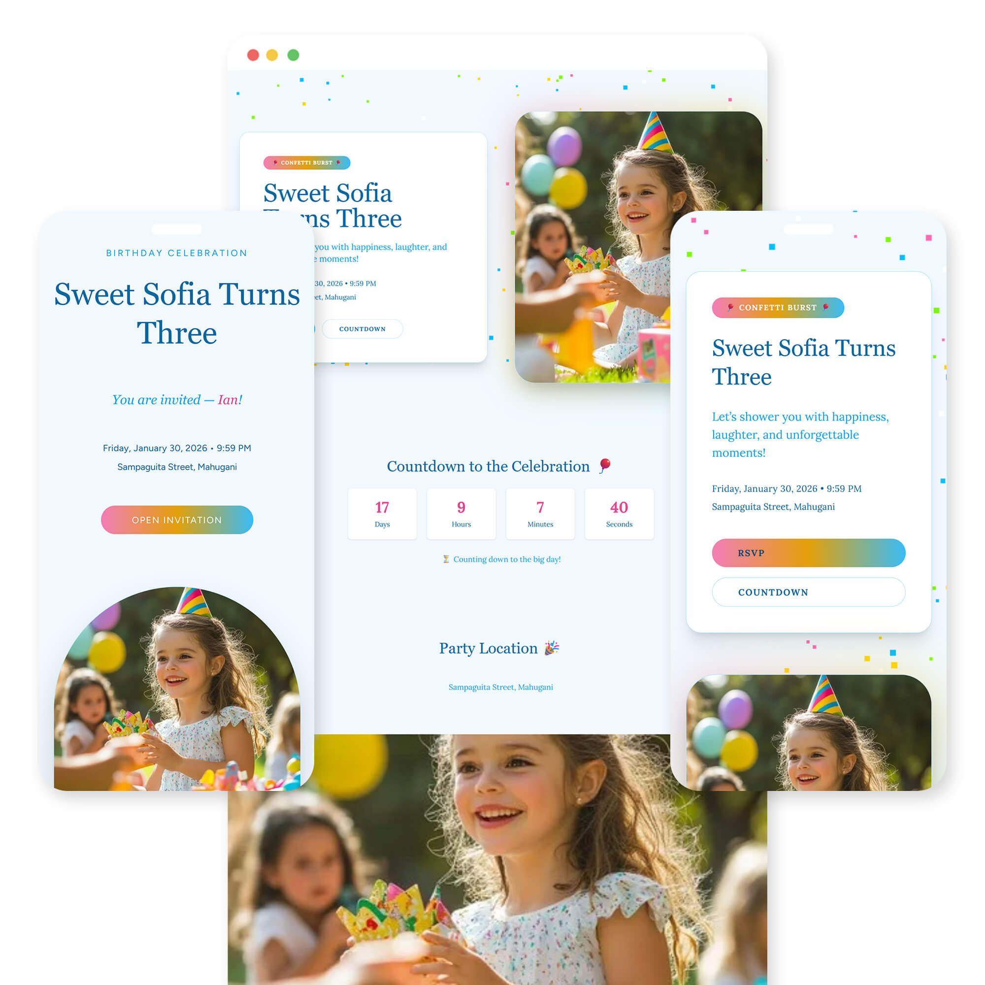 Confetti Burst Template Preview
