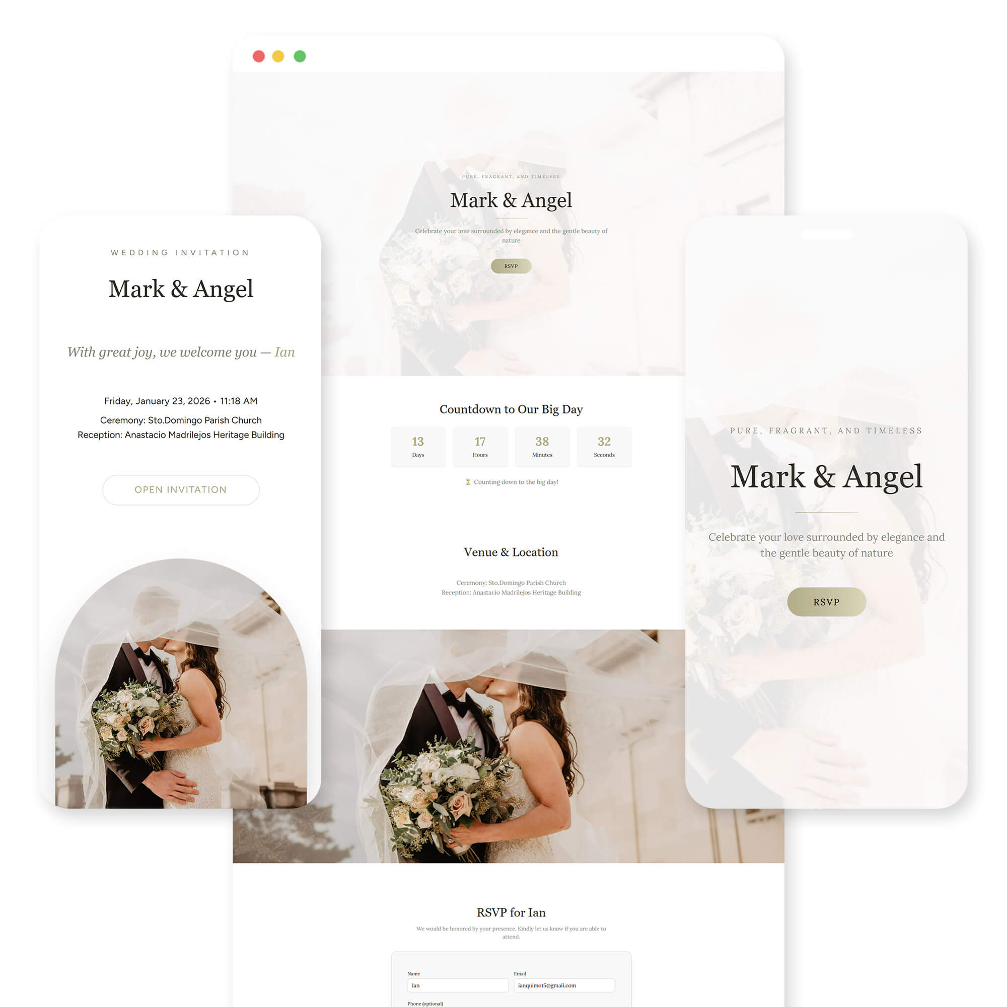 Sampaguita - Wedding invitation template preview