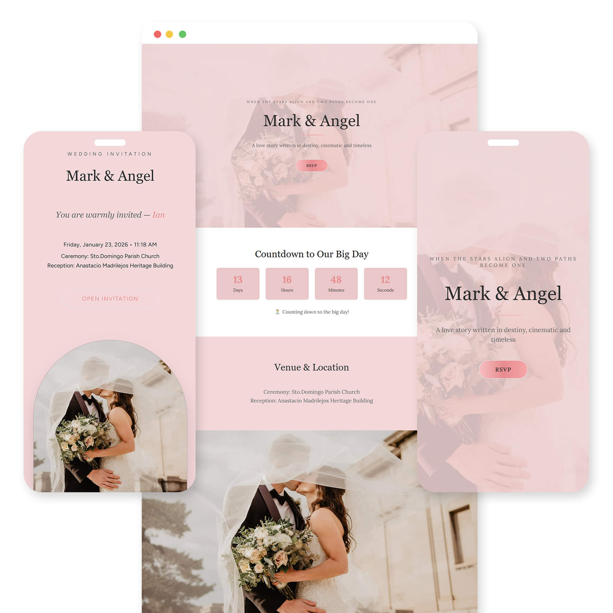 Tadhana - Wedding invitation template preview