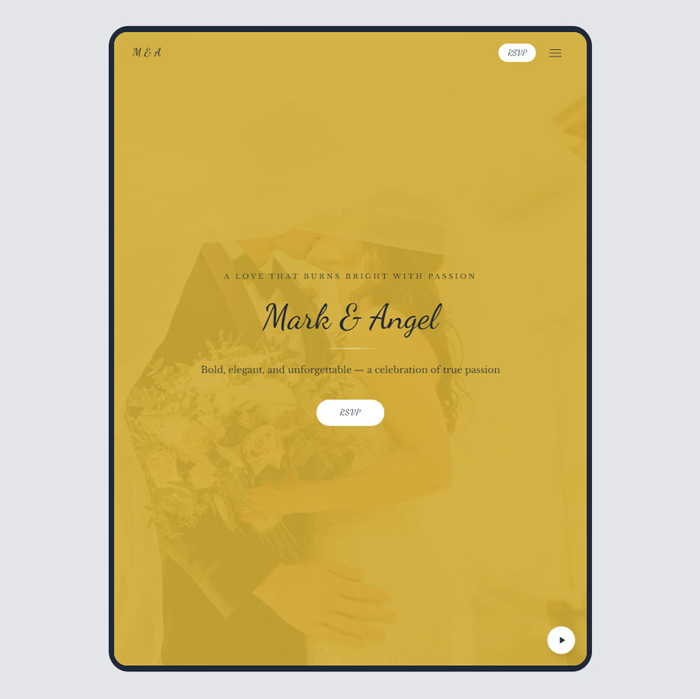Style wedding invitation template preview