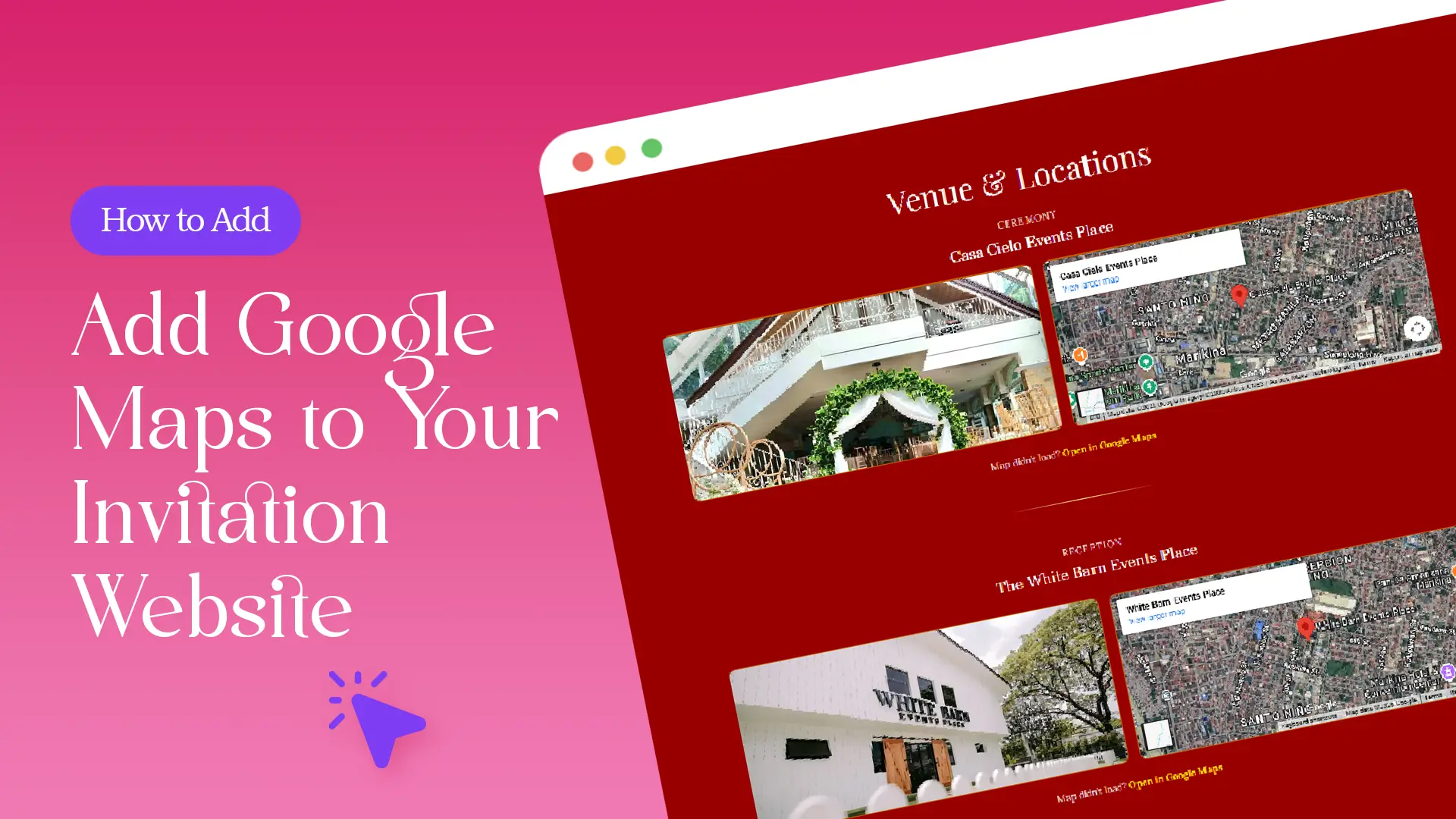 How to Add Google Maps to Your Invitation Website (Embed + Direct Link Guide)