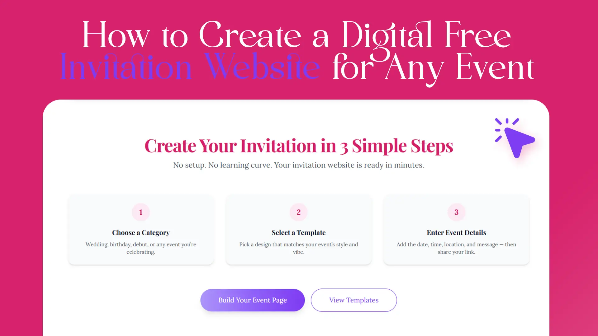 How to Create a Digital Free Invitation Website for Any Event