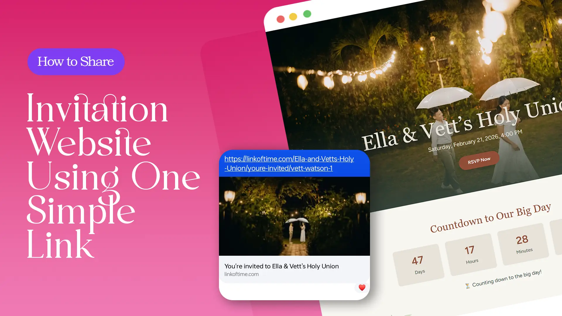 How to Share an Invitation Website Using One Simple Link